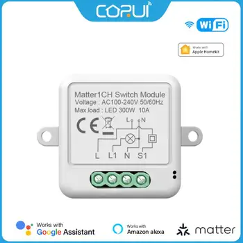 CORUI Matter WIFI Smart Switch Модуль Беспроводной Дистанционный Выключатель Домашней Автоматизации DIY Модуль Работы С Siri Alexa Google Home
