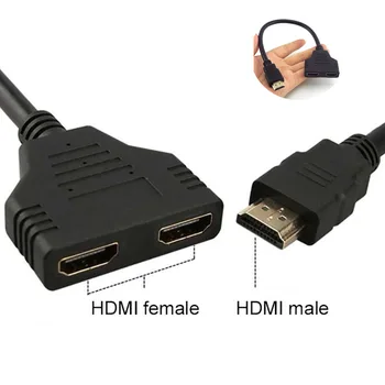 Совместимый с HD HDMI Версия 1.3 Переключатель кабельных разъемов 1 В 2 Из кабеля-разветвителя для мужчин и 2 женщин, адаптер-конвертер для HDTV