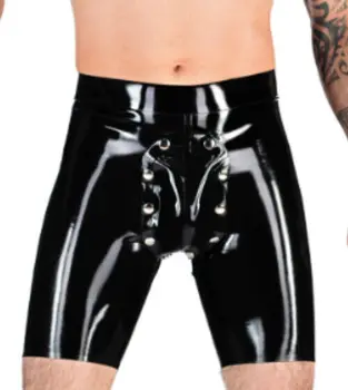 Латексная резинка Gummi, черные Сексуальные шорты на Хэллоуин, костюм для косплея XS-XXL