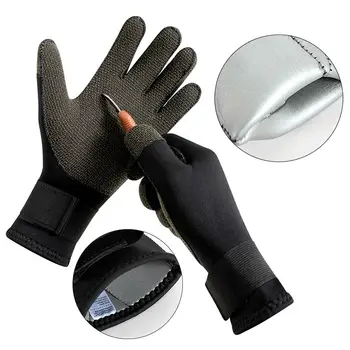 3 мм Неопреновые перчатки для гидрокостюма, перчатки с пятью пальцами, защита рук, теплые перчатки для подводного плавания, для гребли, водных видов спорта, серфинга, рыбалки