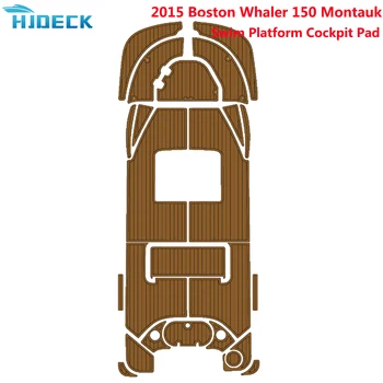 2015 Boston Whaler 150 Montauk Платформа для плавания в кокпите Лодка из вспененного ЭВА и тикового дерева Коврик для пола на палубе настраиваемый