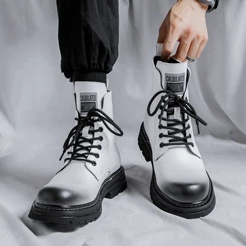 Мужские кожаные водонепроницаемые ботильоны Chukka на шнуровке, модельные туфли-оксфорды, повседневная обувь для деловой работы для мужчин