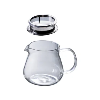 Кофейник, Стеклянный чайник, Металлическая крышка для контейнера, Портативная Прочная Походная кофеварка для приготовления Эспрессо