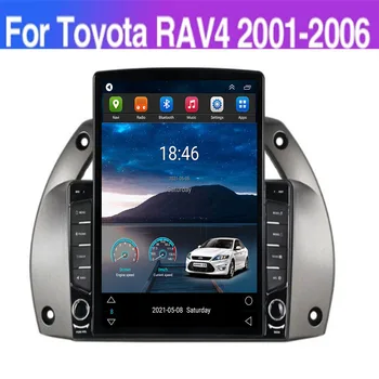 Для Tesla Style 2Din Android12 Автомагнитола TOYOTA RAV4 2001-2005 2006 Мультимедийный Видеоплеер GPS Стерео Carplay DSP RDS Camer
