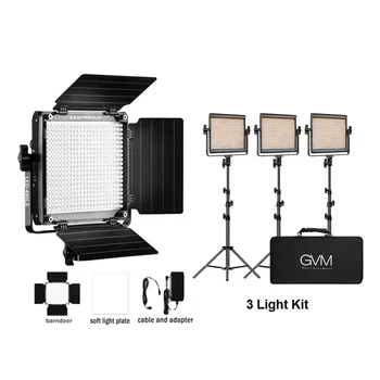 Двухцветная фотосъемка GVM 480LS, светодиодное видео, дальний свет, мягкий свет, профессиональное студийное освещение, заполняющий свет для прямой трансляции
