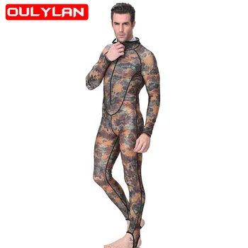 Oulylan, мужской камуфляжный гидрокостюм, цельный солнцезащитный водолазный костюм с капюшоном, купальник с медузами для серфинга, костюм для подводной охоты, костюм для подводного плавания