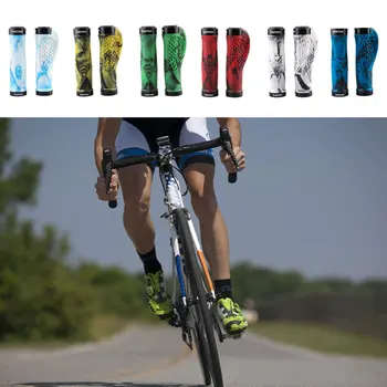 2X руля для велосипеда, противоскользящий резиновый чехол, Эргономика, Запирающийся Дышащий велоспорт, Велосипеды Черного и красного цвета.