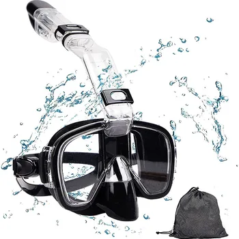 Маска для дайвинга Oulylan с системой полного высыхания сверху, маска для подводного плавания, складная, защищающая от запотевания, Профессиональное снаряжение для подводного плавания для взрослых и детей