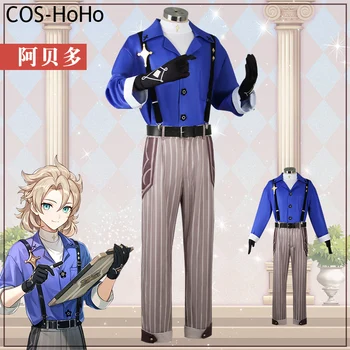 COS-HoHo Genshin Impact Albedo Повседневная одежда Игровой костюм Модный Красивый косплей костюм для вечеринки в честь Хэллоуина, одежда для ролевых игр Для мужчин