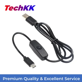 USB-кабель длиной 1 м с переключателем Удлинитель кабеля подходит для сетевого адаптера USB-кабеля питания с интерфейсом Type-c