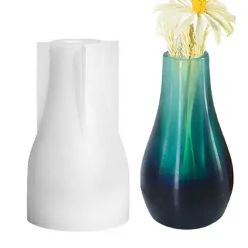Форма для вазы для цветов, орнамент для вазы, 3D форма для изготовления своими руками, Маленькая высокая ваза, форма для цветов, формы из силиконовой смолы, Ваза, форма из силиконовой смолы