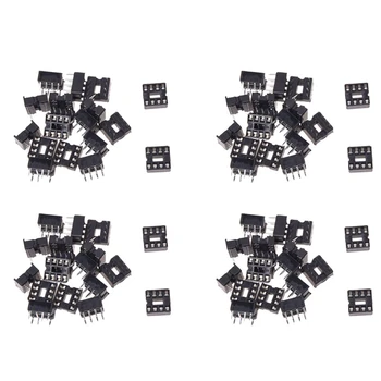 80шт 8-контактных разъемов для микросхем с шагом 2,54 мм, адаптер типа припоя