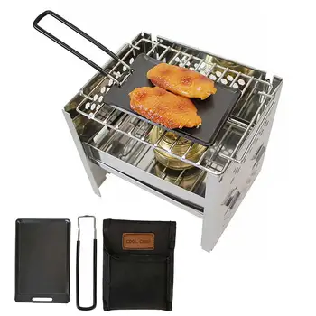 Хранение, Походная сковорода, поднос Coolcamp, Железная Антипригарная плита С покрытием для гриля, сумка для мини-посуды на открытом воздухе, Рыбалка