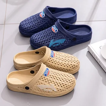 Обувь Dongdong Мужские тапочки Мужская трендовая уличная одежда Новая Летняя Корейская версия Персонализированных повседневных пляжных сандалий