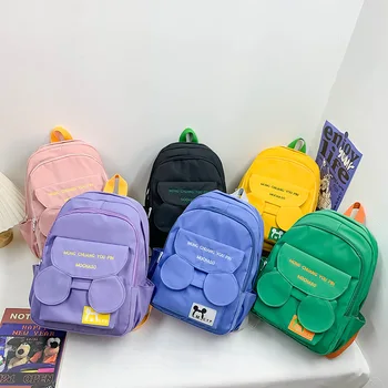 Детский рюкзак 2023, летняя новая милая сумка для детского сада с мультяшными буквами, нейлоновый легкий рюкзак для мальчиков и девочек
