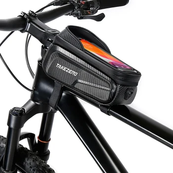Велосипедная сумка объемом 1 л, водонепроницаемая сумка для горного велосипеда с жестким корпусом, с отверстием для наушников, со светоотражающим рисунком, велосипедное снаряжение