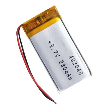 Перезаряжаемый литий-полимерно-ионный аккумулятор 3,7 В 280 мАч 402040 для DVD-КАМЕРЫ POWER BANK MP3 СМАРТ-часов GPS ПЛАНШЕТА