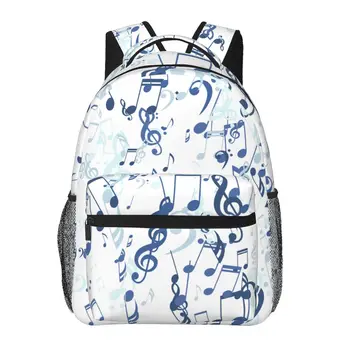 Женский рюкзак с абстрактными музыкальными нотами, басовыми и высокими ключами, школьная сумка для мужчин, женская дорожная сумка, повседневный школьный рюкзак