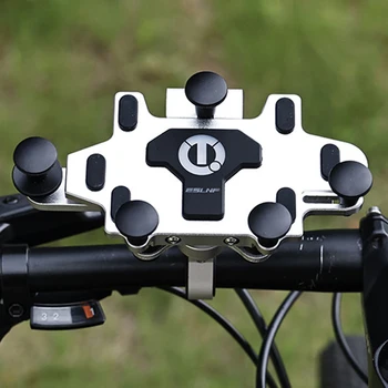 H96 H99 Держатель мобильного телефона для велосипеда Алюминиевый Антивибрационный, защищающий от встряхивания на 360 ° + 180 ° Вращающийся держатель телефона для велосипеда, мотоцикла, мотоцикла