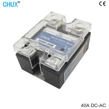 Твердотельное реле CHUX 40A black shell 3-32VDC 90-480VAC постоянного тока в переменный популярная модель продаж SSR-40DA однофазное реле SSR