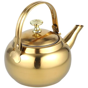 Изысканный чайник из нержавеющей Стали, Ретро Бытовой кувшин, чайник, Винтажный фильтр для чайника