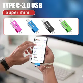 Новый USB 3.0 TYPE C USB Флэш-накопитель OTG Pen Drive 256 ГБ 128 ГБ 64 ГБ 32 ГБ 16 ГБ USB-накопитель 2 в 1 Высокоскоростной Флешке с пользовательским логотипом