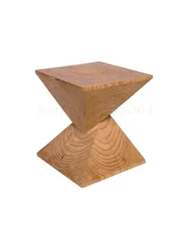 Современный минималистичный Балкон, журнальный столик из массива дерева, Диван в скандинавском стиле для гостиной, Дизайнерский Креативный деревянный угловой столик-табурет