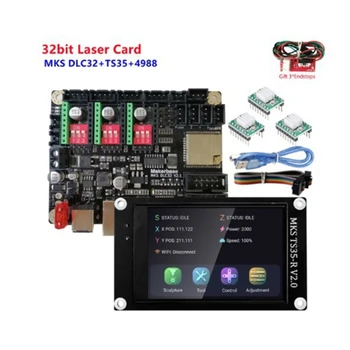 DLC32 Автономный Контроллер Материнская плата 32 бит ESP32 WIFI GRBL TS35-R Сенсорный экран CNC3018 MAX-PRO для лазерного Гравера