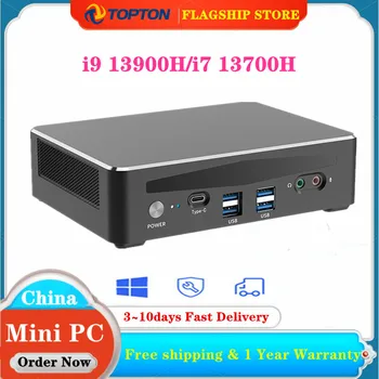 Topton Игровой мини-ПК 13-го поколения i9 13900 H i7 13700 H Intel Thunderbolt 4 DDR5 4800 МГц PCIE4.0 Геймерский компьютер 2 * 2.5G LAN 4 * 4K WiFi6