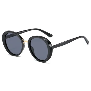 Круглые солнцезащитные очки в стиле ретро, Женские Брендовые Дизайнерские Классические Винтажные Солнцезащитные очки в маленькой оправе, Женские Черные Очки для вождения UV400 Оттенков
