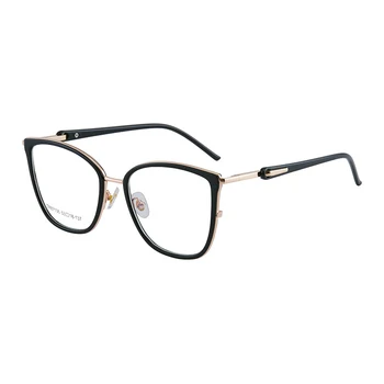 Новые модные очки Cat Eye TR90 с голубым освещением для женщин и девочек, Ретро Черные очки с плоским освещением, трендовые очки с защитой от излучения, мужские