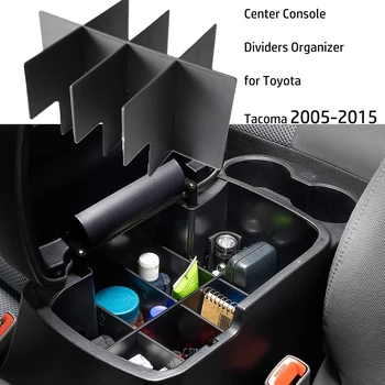 Органайзер для перегородок центральной консоли для Toyota Tacoma 2005-2015 Аксессуары 2-го поколения, коробка для вторичного хранения ABS