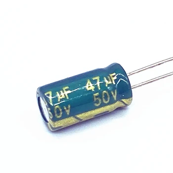 20 шт./лот высокочастотный низкоомный алюминиевый электролитический конденсатор 50v 47UF размером 6 *12 47UF 20%