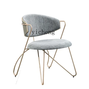 Железный стул XL для девочек, Модный Креативный Металлический обеденный стул для кофейни