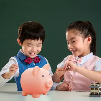 Милая копилка для денег, домашняя детская копилка, практичная мультяшная свинья в форме забавной моды для детского подарка на день рождения