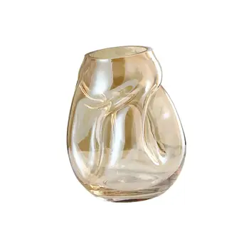 Стеклянная ваза Декоративная ваза для бутонов Контейнер для сушеных цветов Стеклянная ваза для цветов Ваза для растений для вечеринки в гостиной Украшение рабочего стола для дома