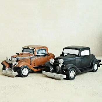 Креативная миниатюрная модель автомобиля из смолы, Аксессуары для украшения дома, Винтажные изделия ручной работы, Модель автобуса, Украшение мебели, Орнамент