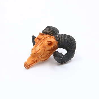 Мини-фигурка черепа овцы Козы из смолы, поделки, скульптура из черепа злого Демона, домашний декор, подарочные украшения