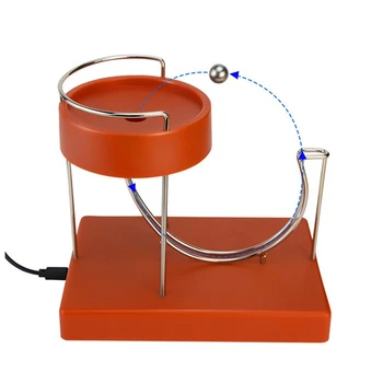 Кинетическое искусство Вечный механизм Kinetic Art Motion Инерционная Металлическая Автоматическая креативная настольная игрушка для прыжков Оранжевый Красный