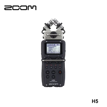 Портативный рекордер Zoom H5 с 4 дорожками для записи аудио, видео Музыки и подкастов, Стереомикрофоны, 2 входа XLR / TRS