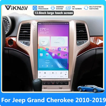8-Ядерный Для Jeep Grand Cherokee 2010-2019 Беспроводной CarPlay Сенсорный Экран Стерео Головное Устройство Автомобильный Радиоплеер 13,6 дюймов GPS Навигация