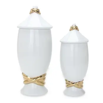 Керамическая ваза-кувшин Цветочная композиция Фарфоровая ваза для имбиря ручной работы