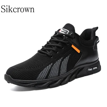 Черная обувь, мужские кроссовки, Мужская повседневная мужская обувь для бега, Дышащая Спортивная Легкая удобная Повседневная модная Спортивная