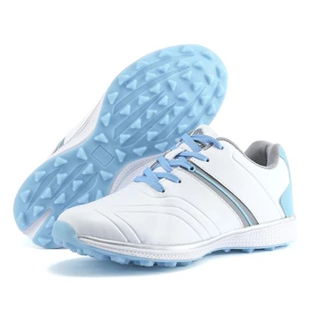 Новая женская обувь для гольфа, водонепроницаемые легкие Женские прогулочные кроссовки для гольфа, Розовые, Синие, Удобные кроссовки для гольфа для женщин.