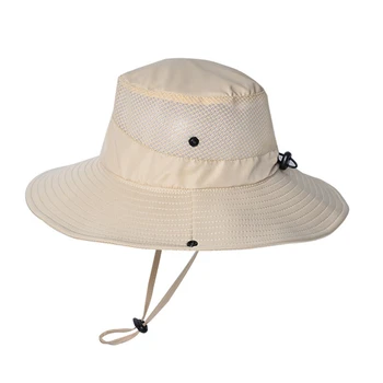 Летняя уличная панама для мужчин и женщин, Дышащая, для рыбалки, пеших прогулок, Солнцезащитная, с изогнутыми полями, Однотонная шляпа, Мужская Рыбацкая шляпа, Кепки