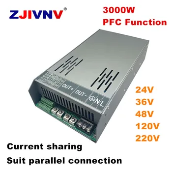 Функция PFC мини-размера 3000 Вт Импульсный источник питания AC-DC 48V 62.5A Вход 100-260vac S485 Sign control может подключаться параллельно
