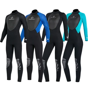 3 мм неопреновые гидрокостюмы Цельное плавательное боди Купальники Теплые для подводного плавания Защита от солнца Мужчины Женщины для водных видов спорта