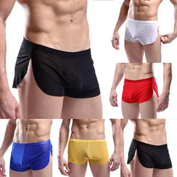 Мужские модные Удобные дышащие прозрачные Сексуальные спортивные шорты, трусы-боксеры, нижнее белье