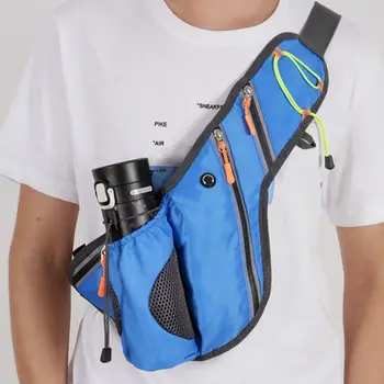 Поясная сумка для спортивного мобильного телефона большой емкости с держателем для бутылки, текстурная сумка для путешествий, спортивный лагерь для бега на открытом воздухе