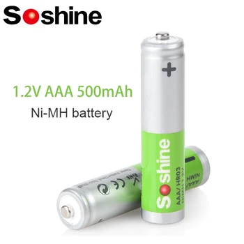 Аккумуляторная батарея Soshine AAA 500mAh 1.2V Aaa 1.2 V NIMH с низким уровнем саморазряда для фонариков Радио пультов дистанционного управления Игрушек
